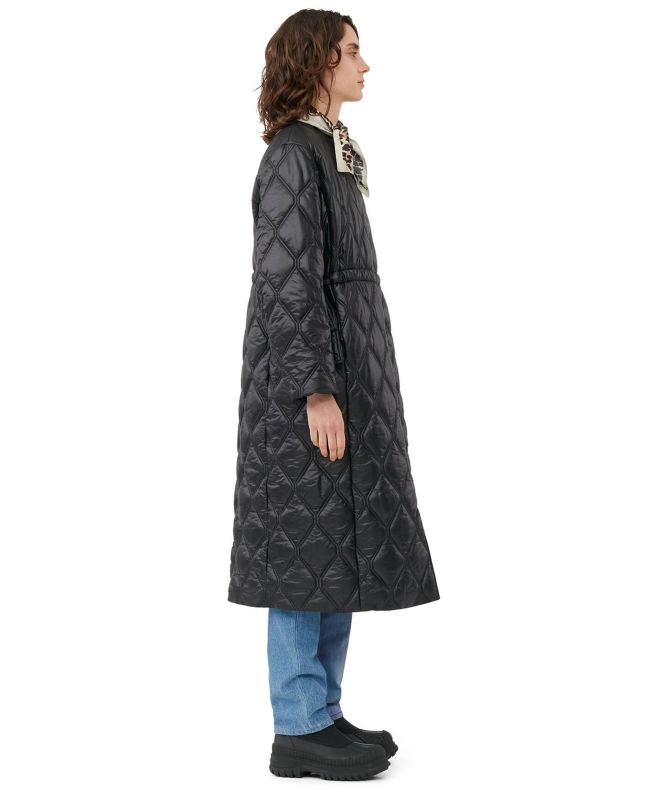 GANNI Shiny Quilted Coat