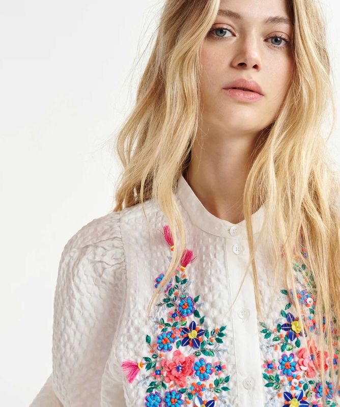 Essentiel Antwerp Heartfelt Embellished Shirt