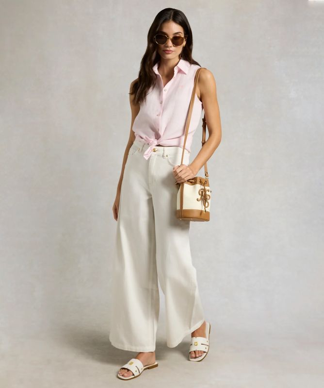 Holland Cooper Sleeveless Amalfi Linen Shirt