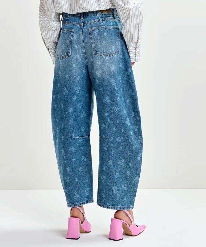 Essentiel Antwerp Floral Print Barrel Leg JO1 Jeans