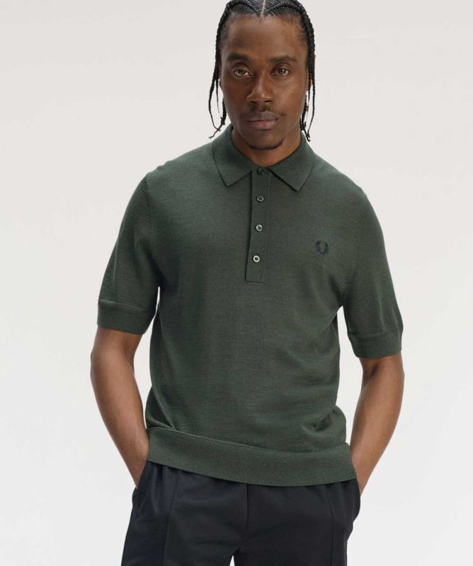 Fred Perry Merino Fine Knit Polo Shirt