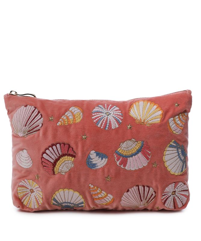 Elizabeth Scarlett Seashell Coral Everyday Pouch
