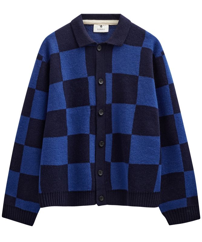 Anerkjendt Aksinus Check Merino Knit Cardigan