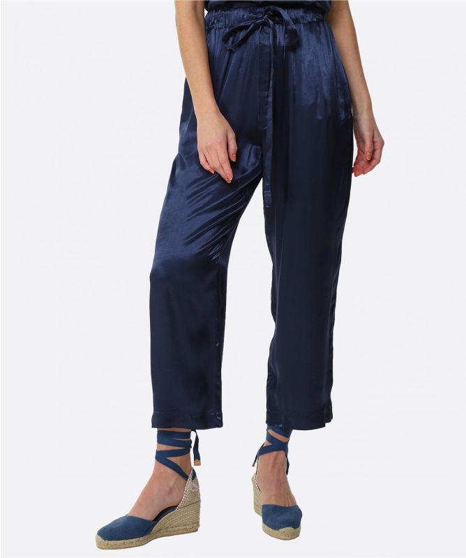 Greek Archaic Kori Metallic Silky Pants