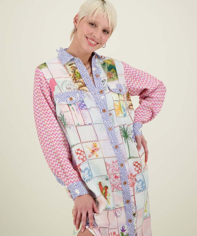 Me369 Linen Maggie Shirt Dress