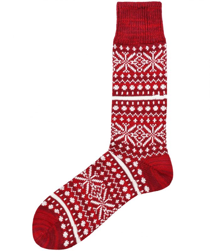 J. Blades Merino Cotton Fair Isle Socks