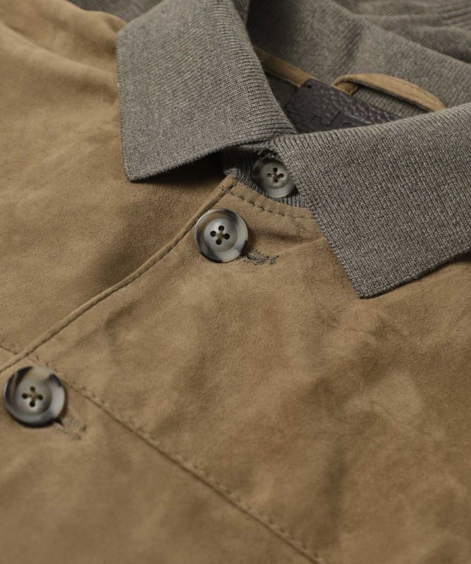 Jack Leathers Suede Knit Bomber Jacket