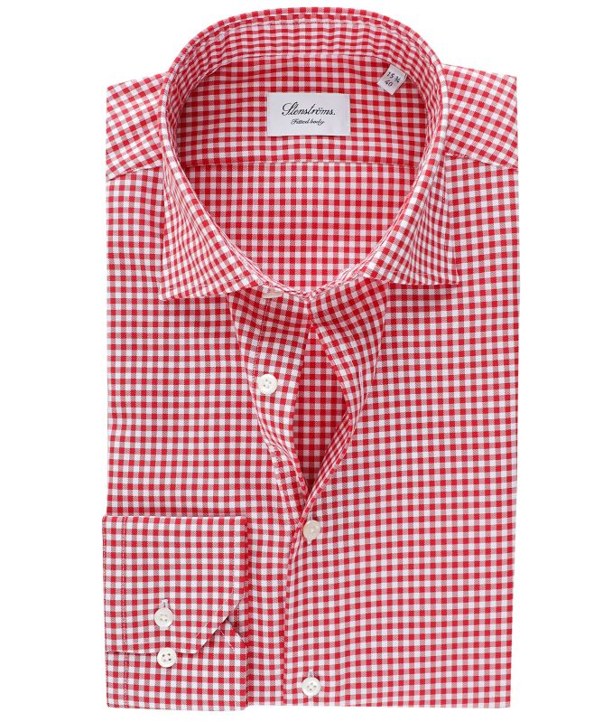 Stenstroms Fitted Body Gingham Shirt