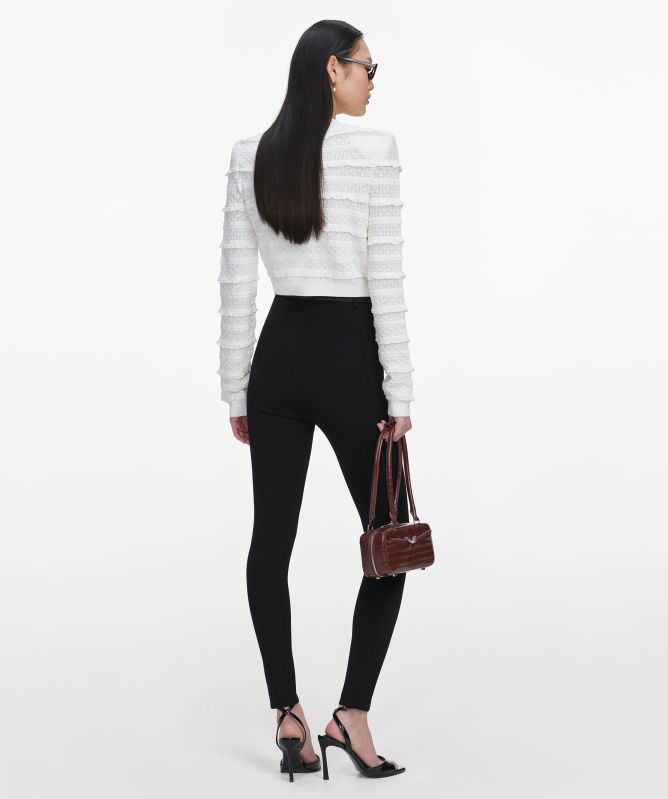 Self-Portrait Pointelle Diamante Cardigan