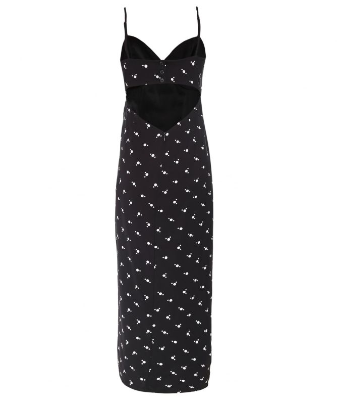 Self-Portrait Polka Dot Wrap Midi Dress