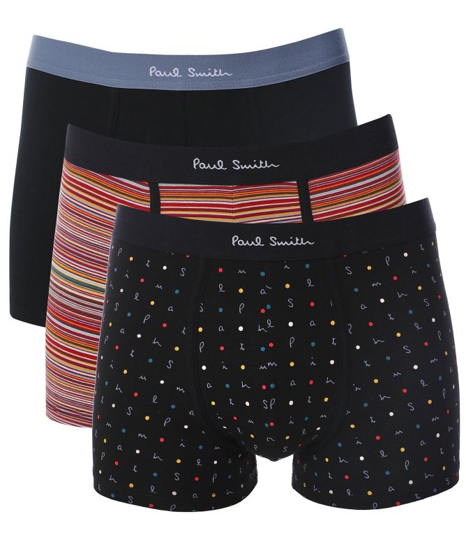 Paul Smith Striped Letters Boxer Briefs 3 Pack