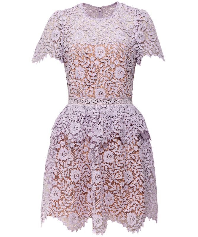 sachin and babi light blue dress Pink Tailored Lace Midi Dress – self-portrait-US