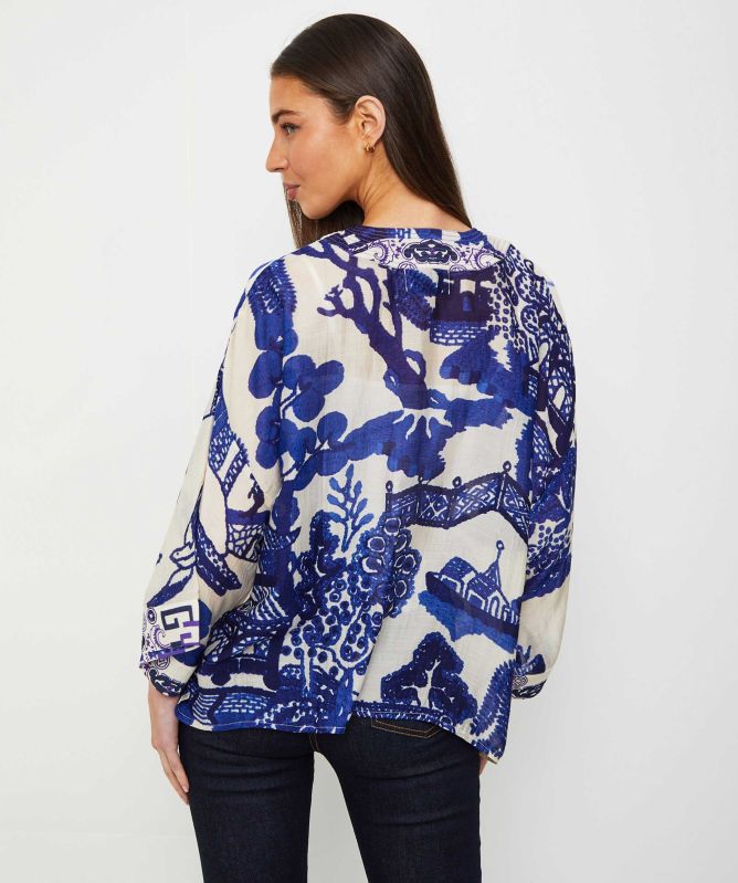 One Hundred Stars Giant Willow Blue Kimono