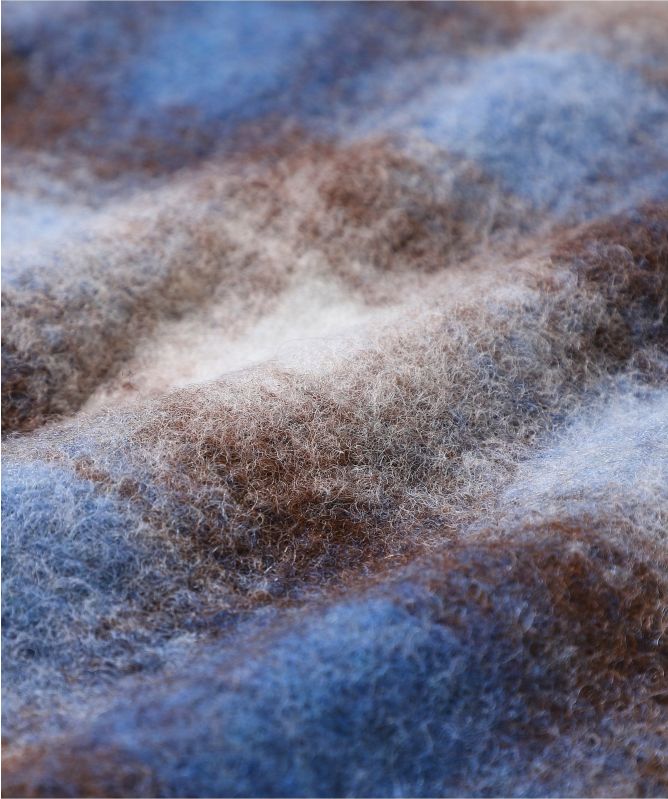 Universal Works Checked Wool Fleece