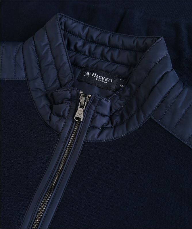 Hackett Zip-Through Hybrid Cardigan