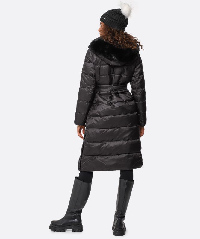 Rino and Pelle Faux Fur Hood Salena Coat