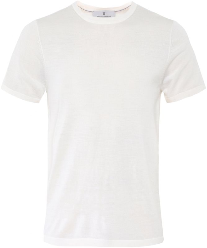Thomas Maine Merino Wool Crew Neck T-Shirt