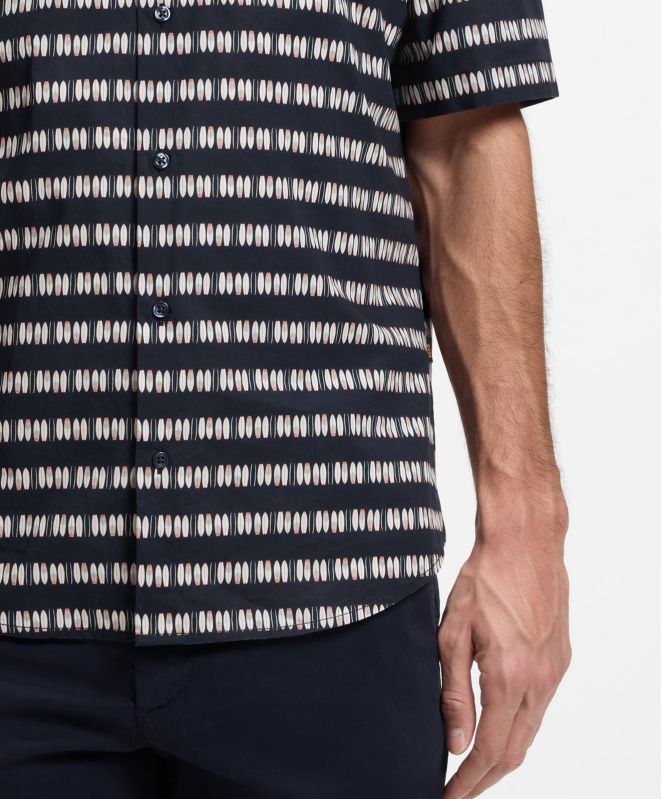 BOSS Regular-Fit Printed Cotton Poplin Shirt
