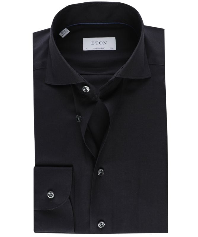 Eton Contemporary Fit Herringbone Flannel Shirt