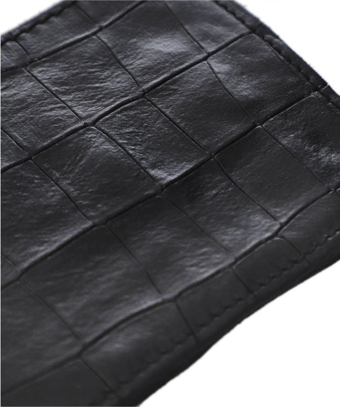 Campomaggi Leather Mock Croc Coin Wallet