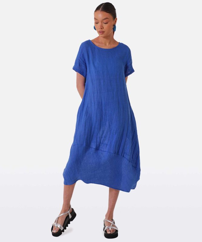Thanny Linen T-Shirt Midi Dress