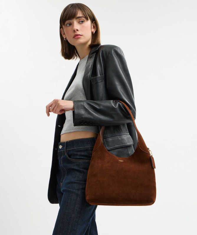 Coach Suede Brooklyn Shoulder Bag 28