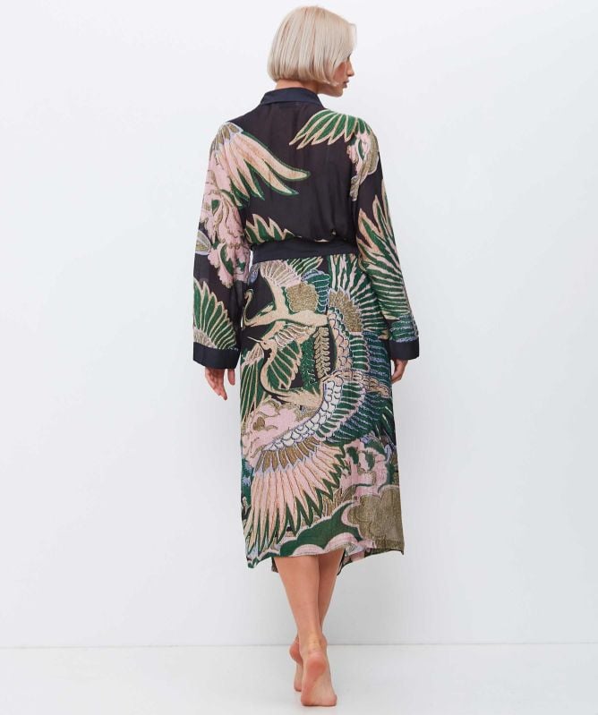 One Hundred Stars Crane Emerald Gown