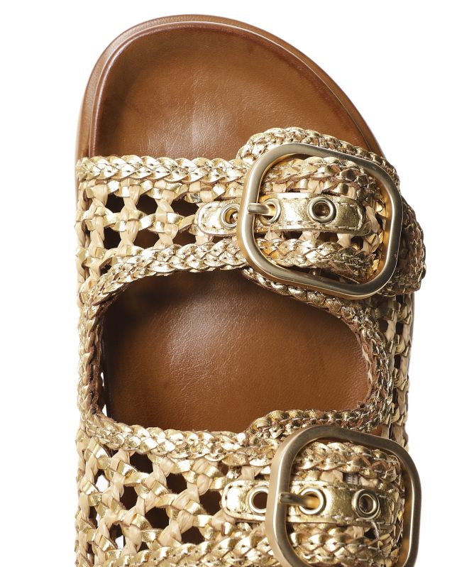 INUOVO Raffia Slider Sandals