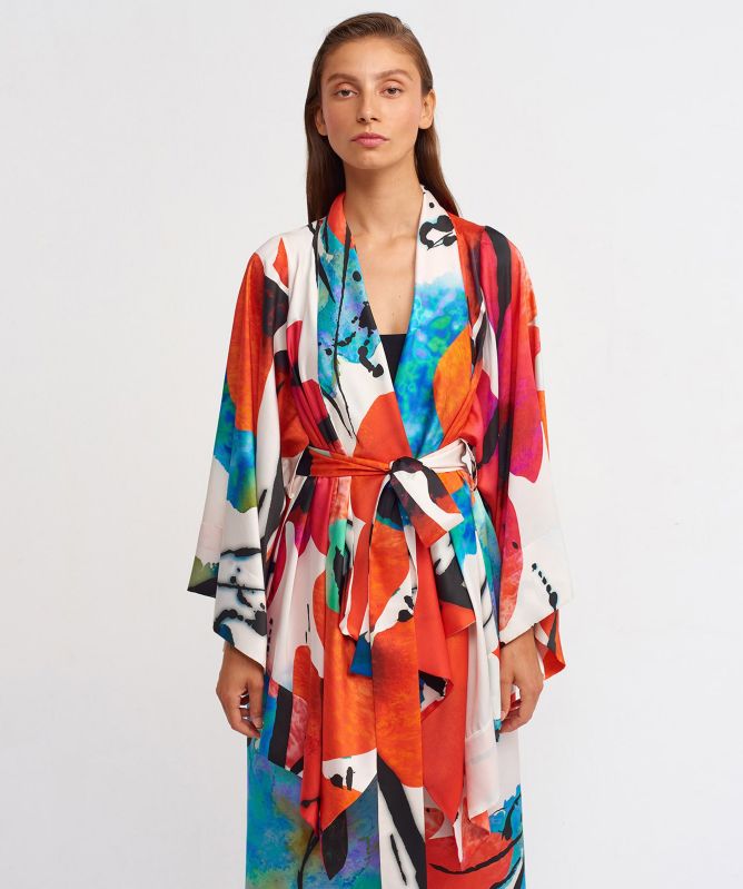 NU London Printed Kimono