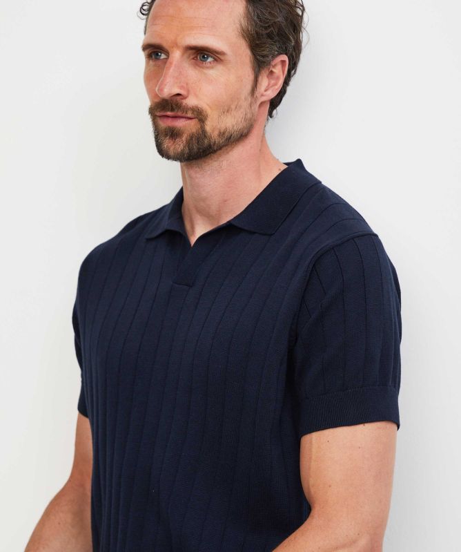 Rodd and Gunn Knitted Freys Crescent Polo Shirt