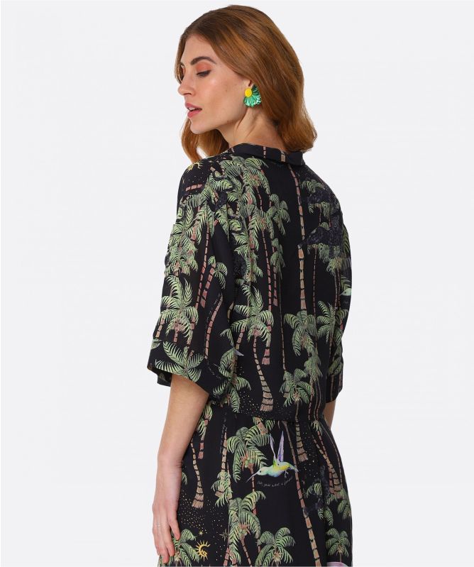 Hayley Menzies Cropped Silk Blouse