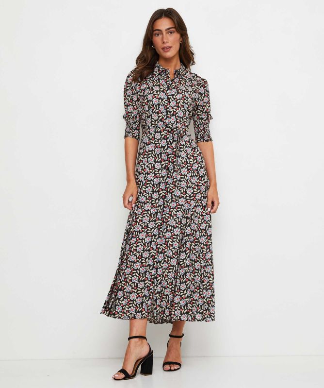 RIXO Bloom Shirt Dress