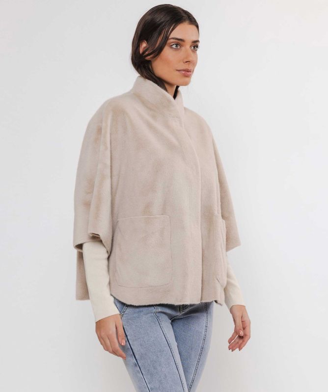 Rino and Pelle Dewi Faux Fur Cape