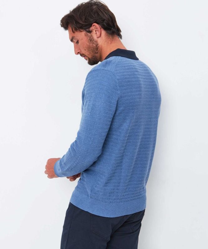 Paul Smith Long Sleeve Textured Polo Shirt