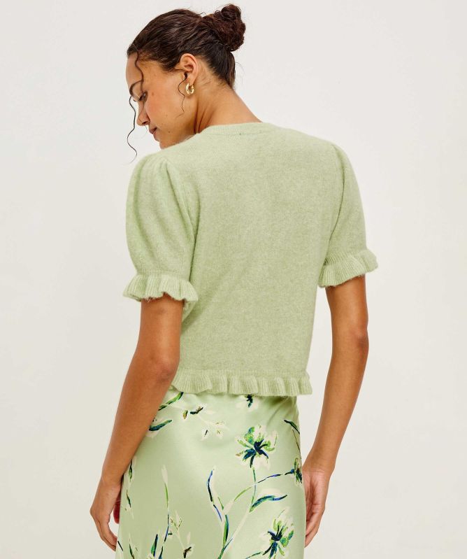 Rails Lora Ruffle-Trim Cardigan