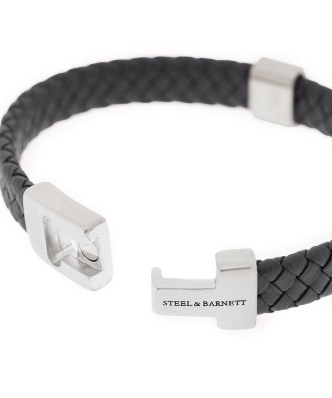 Steel and Barnett Harrison Leather Bracelet