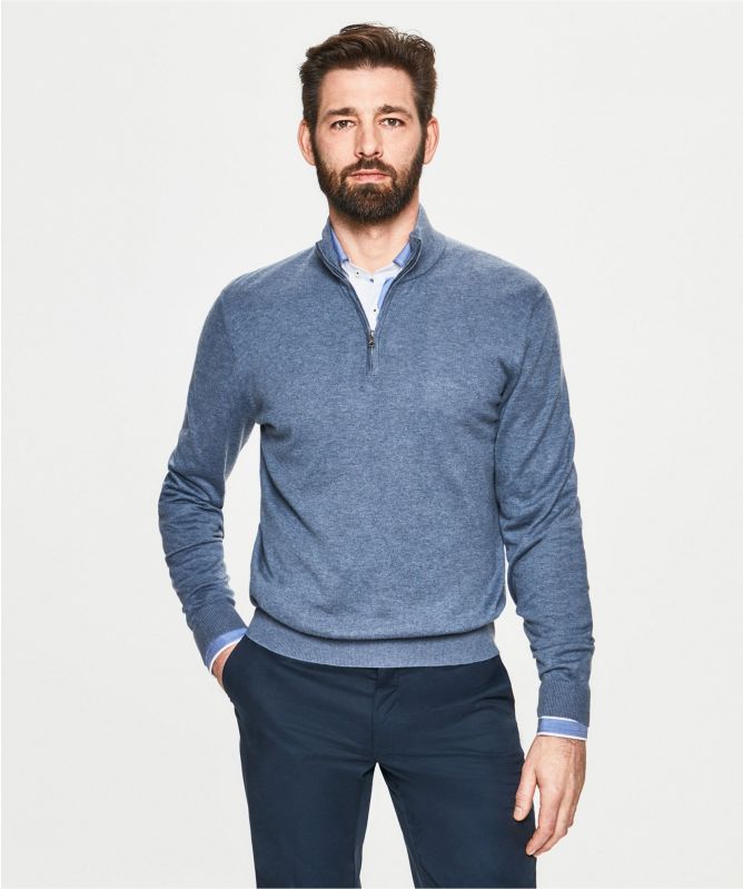 Hackett Cotton Cashmere Half-Zip Sweater