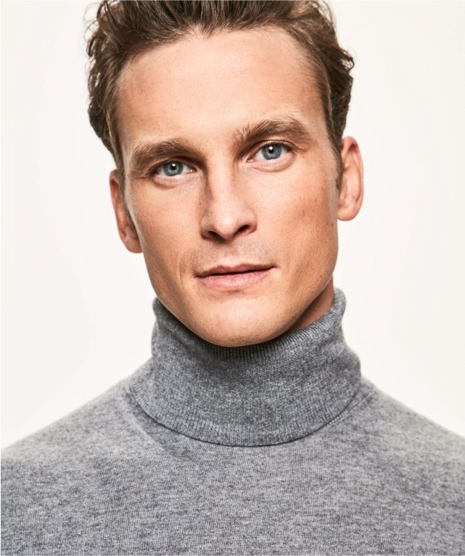 Hackett Wool Silk Cashmere Roll Neck Sweater