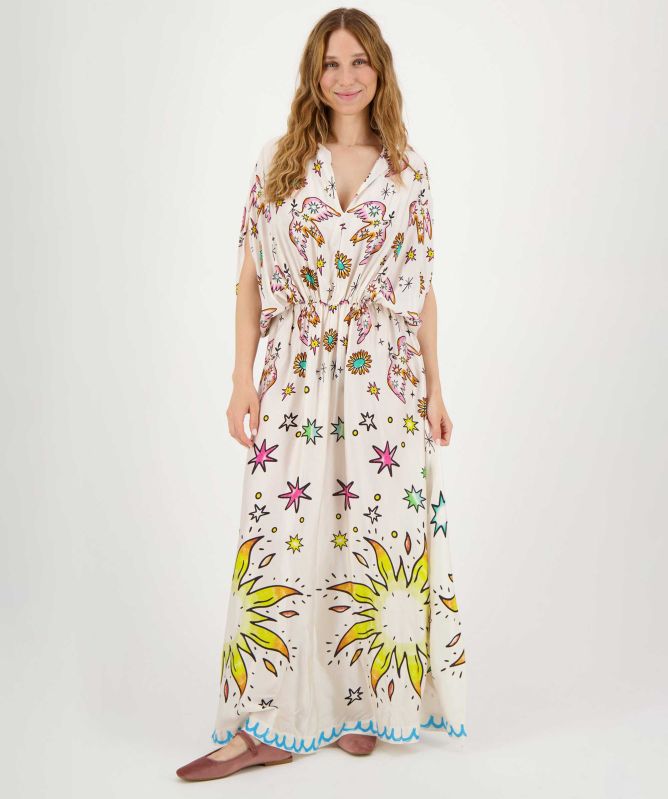 Me369 Rose Enlightenment Kaftan Dress