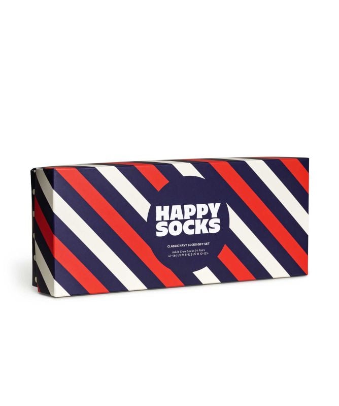 Happy Socks Classic Navy Socks 4 Pack