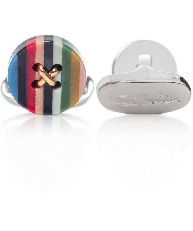 Paul Smith Artist Stripe Button Cufflinks