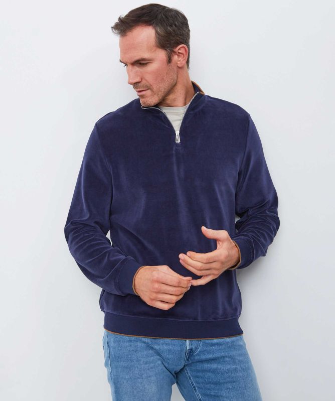 Paul Smith Half-Zip Velour Sweatshirt