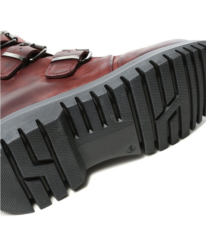 Lofina Buckled Leather Boots