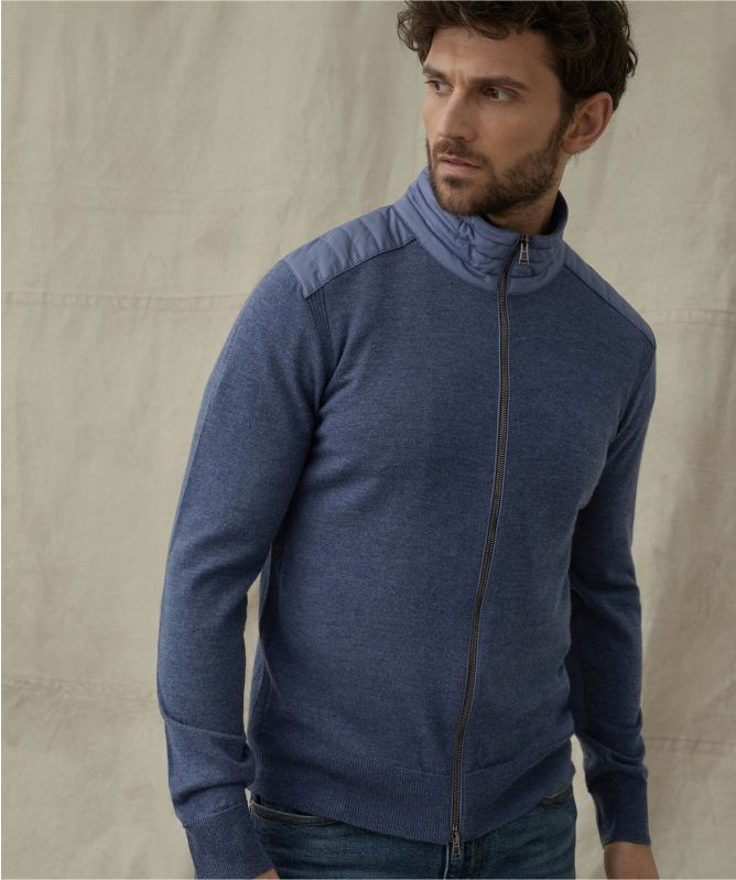 Belstaff Merino Wool Kelby Zip Cardigan