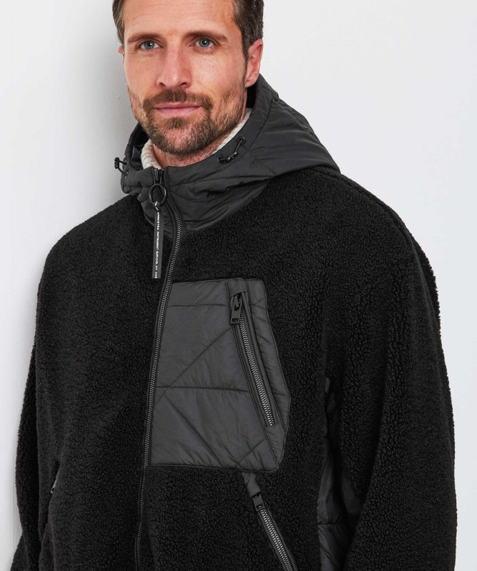 KRAKATAU PEEBLES Hooded Sherpa Jacket