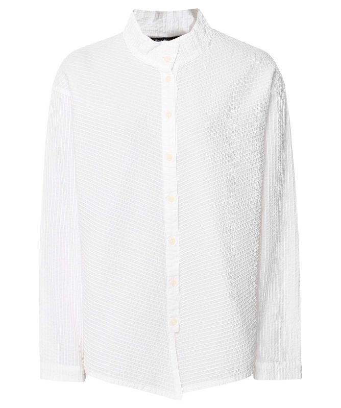 Yaccomaricard Pintuck Pointed Hem Shirt | Jules B