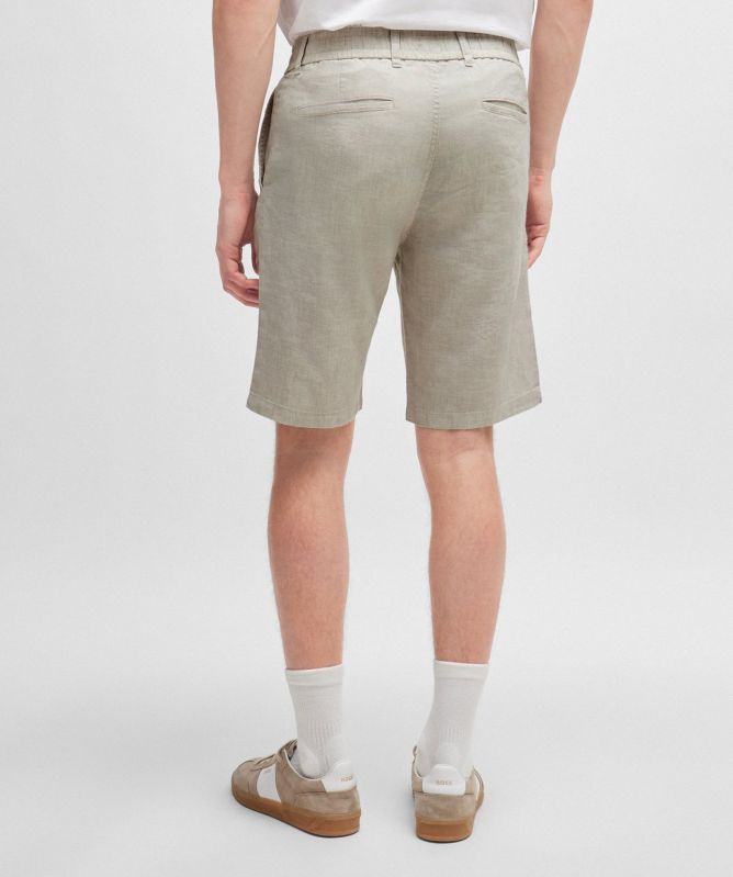 BOSS Linen Tapered Chino Shorts