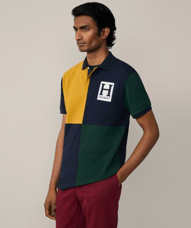 Hackett Heritage Colour Block Polo Shirt
