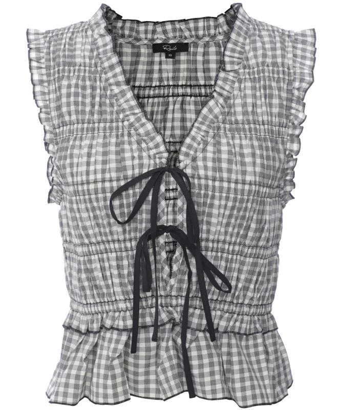Rails Martine Smocked Gingham Top