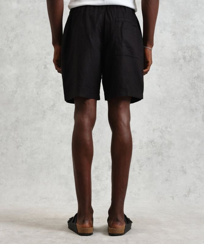 Wax London Washed Linen Kurt Shorts